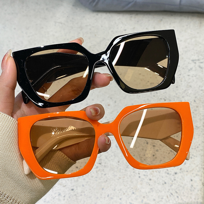 High quality European and American New Style Personality Polygon Retro Sunglasses Outdoor Sun Protection Street Photography Unisex Wholesale