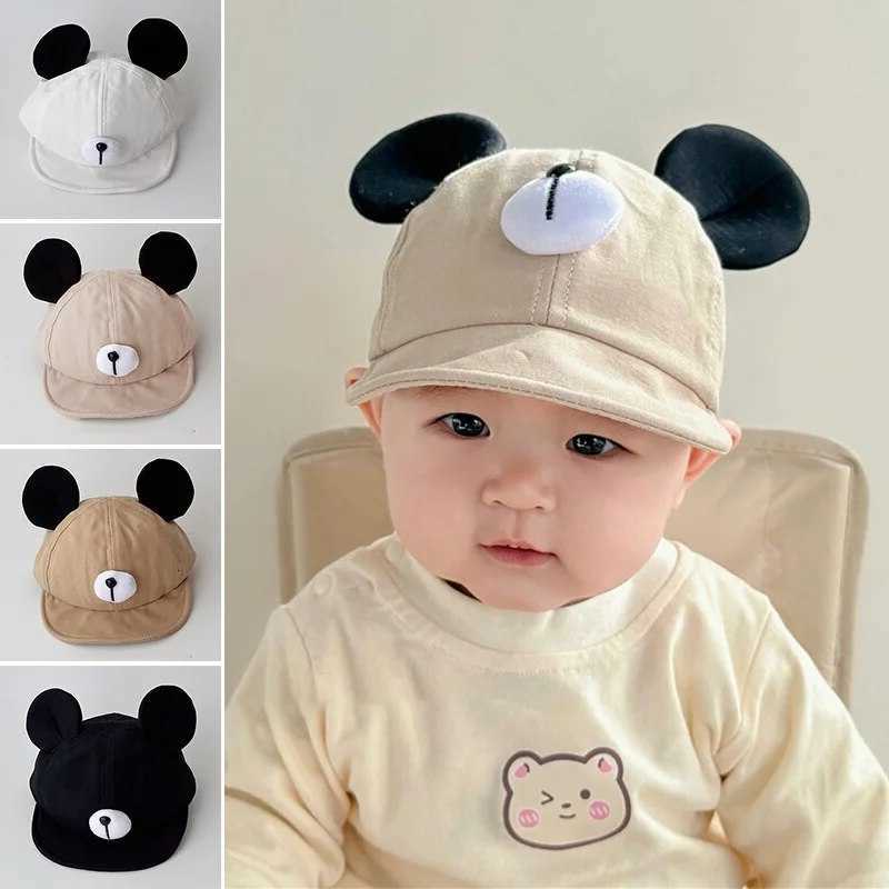Bear Ear Baby Hat Cute Kids Boy Girl Soft Cotton Peaked Bonnet Caps Children Casual Sun Visor Hats M260613
