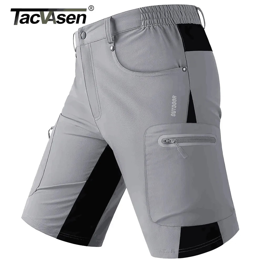 TACVASEN Quick Dry Cargo Shorts Mens Lightweight Work Cargo Shorts Multi Pockets Waterproof Outdoor Hiking Fishing Shorts Male 260612