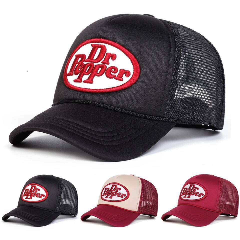 Unisex Dr Prpper Letter Embroidery Baseball Net Caps Spring and Summer Outdoor Adjustable Casual Hats Hip Hop Sunscreen Hat 26Y0613