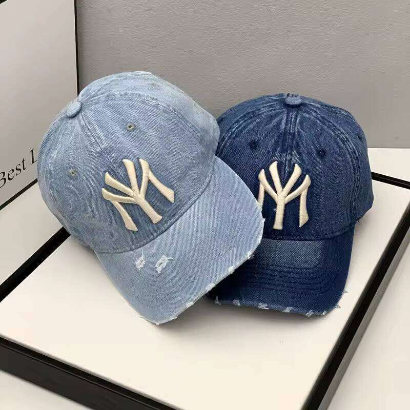 2023 New Luxury Brand MY Embroidered Washed Denim Baseball Cap for Men High Quality Black Vintage Y2k Dad Hats Gorras Hombre 26L0613