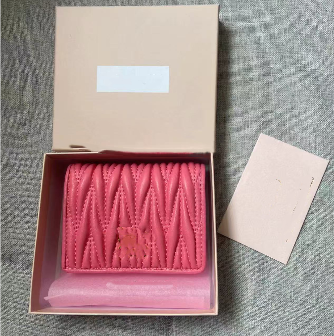 2026 new fashion Card Holders caviar woman mini wallet Designer pure color genuine leather Pebble texture luxury Black wallet 001
