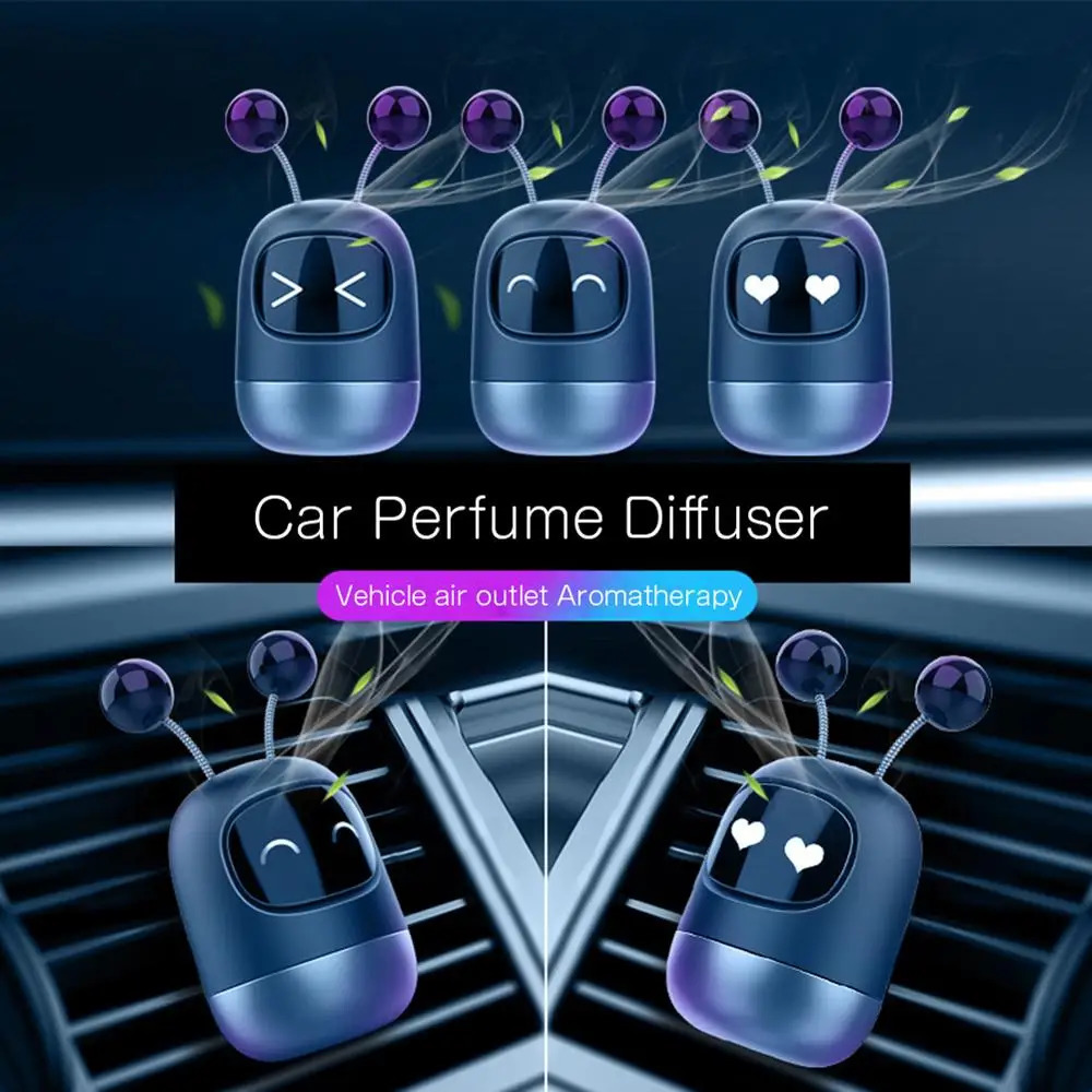 Car Air Freshener Auto Creative Mini Robot Air Vent Clip Parfum Flavoring Ventilation Outlet Aroma Automotive Interior 260610