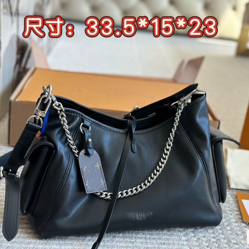 Women's Commuting Versatile 2025 Spring/Autumn New Black Warrior Crossbody Tote Bag