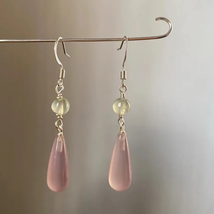 Simple Pendant Ear Hooks Retro Elegant Jade Water Drop Earrings Handmade Chinese Ancient Style Chinese Classic Earrings Gifts 260612