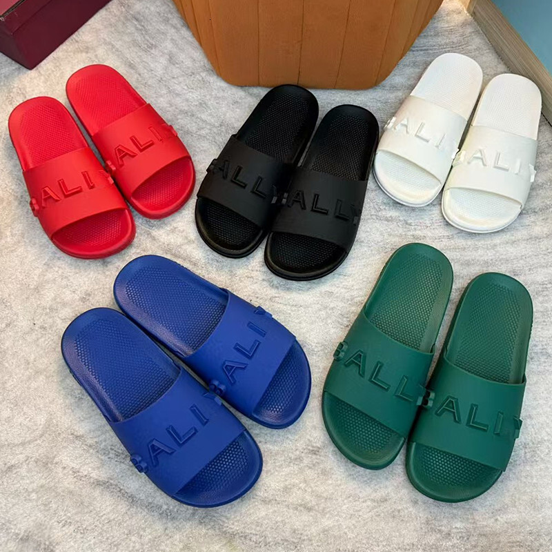 Top Quality Designer Cambodia Vietnam Singapore Mens Slippers Summer Beach Sandals B Three-Dimensional Letter Print Thick Sole Trendy One-Word Slipp