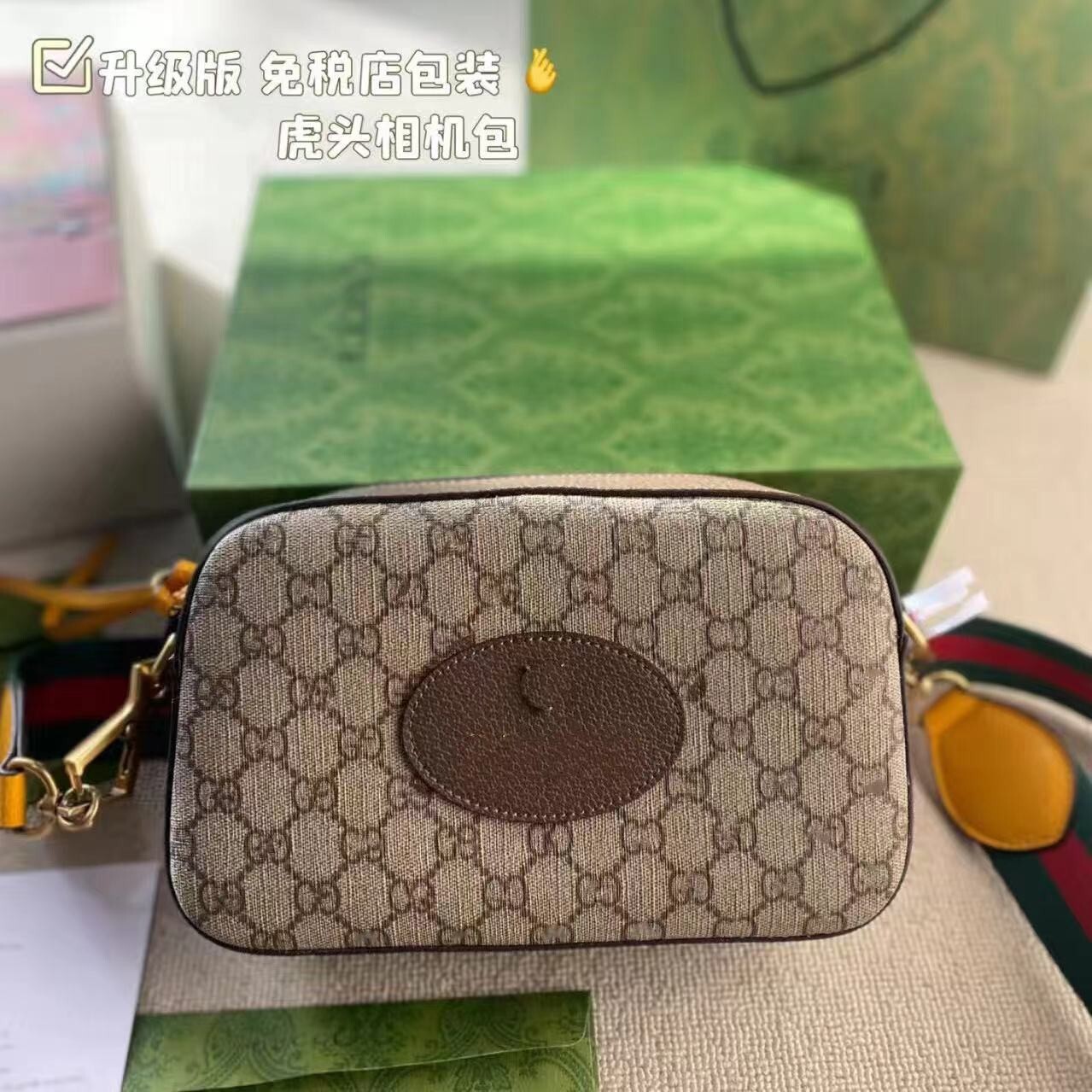 In-stock foreign trade G European and American retro trendy fashion mini tiger head camera chain small square shoulder crossbody bag for women