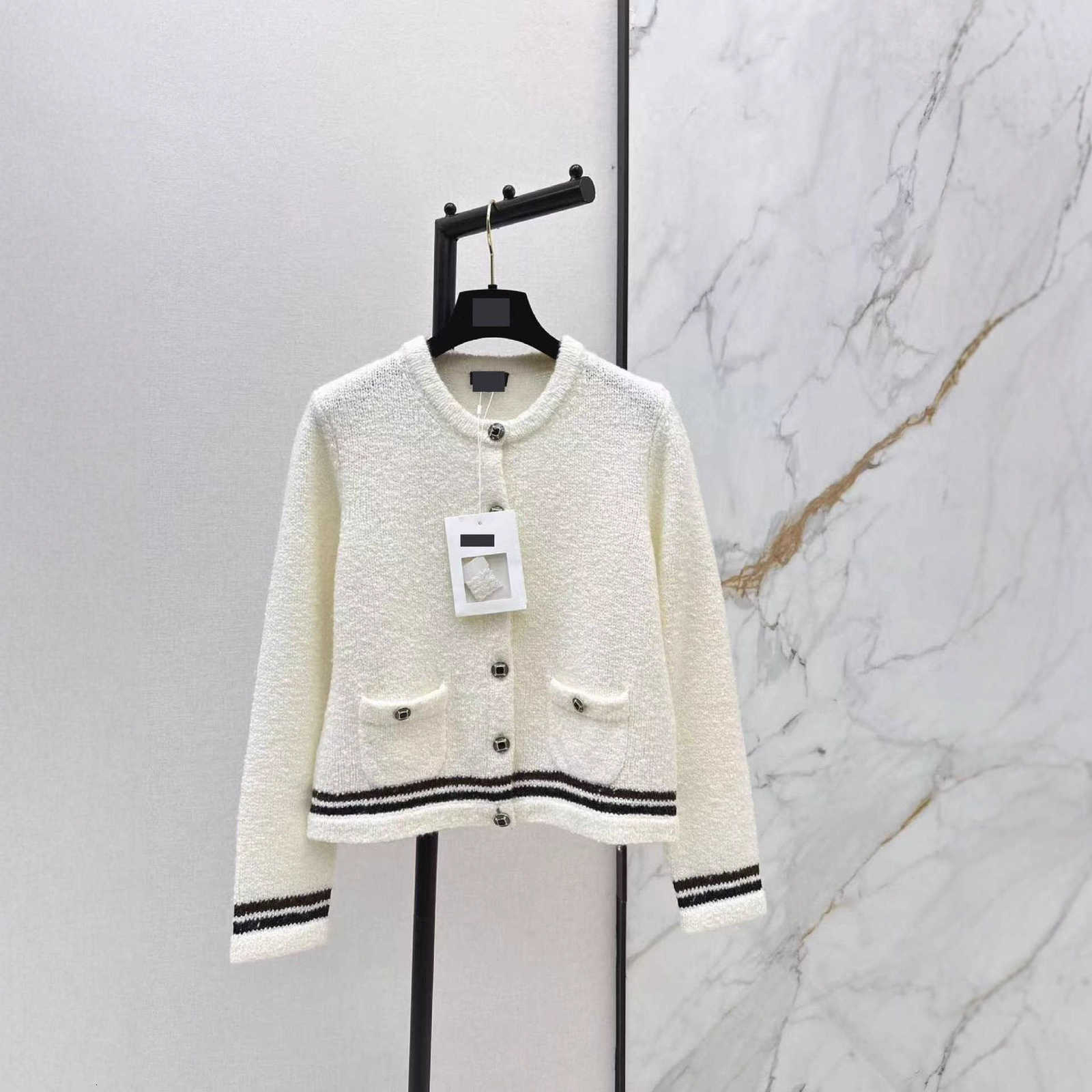 Women's Jackets Designer 26 Early Spring Women's Ski Collection Bowknot Cashmere Crew Neck Cardigan