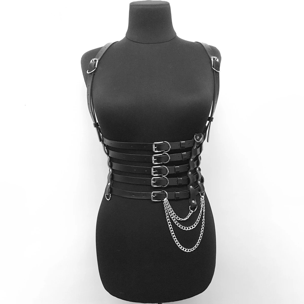 Women Harness Belt PU Leather Harness styling Sexy Gothic Fetish Bdms Bondage lingerie Fetish Clothing Exotic Accessories 260612