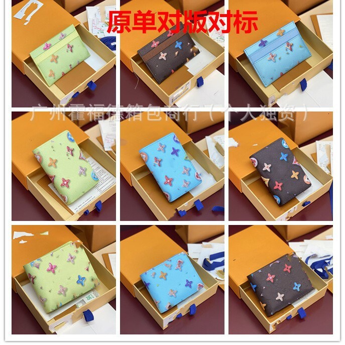 European and American Foreign Trade Card Classic Multi-Card Zipper Bag ID Holder Fashion Small Wallet Trendy Brand Cross-Border Hot Item