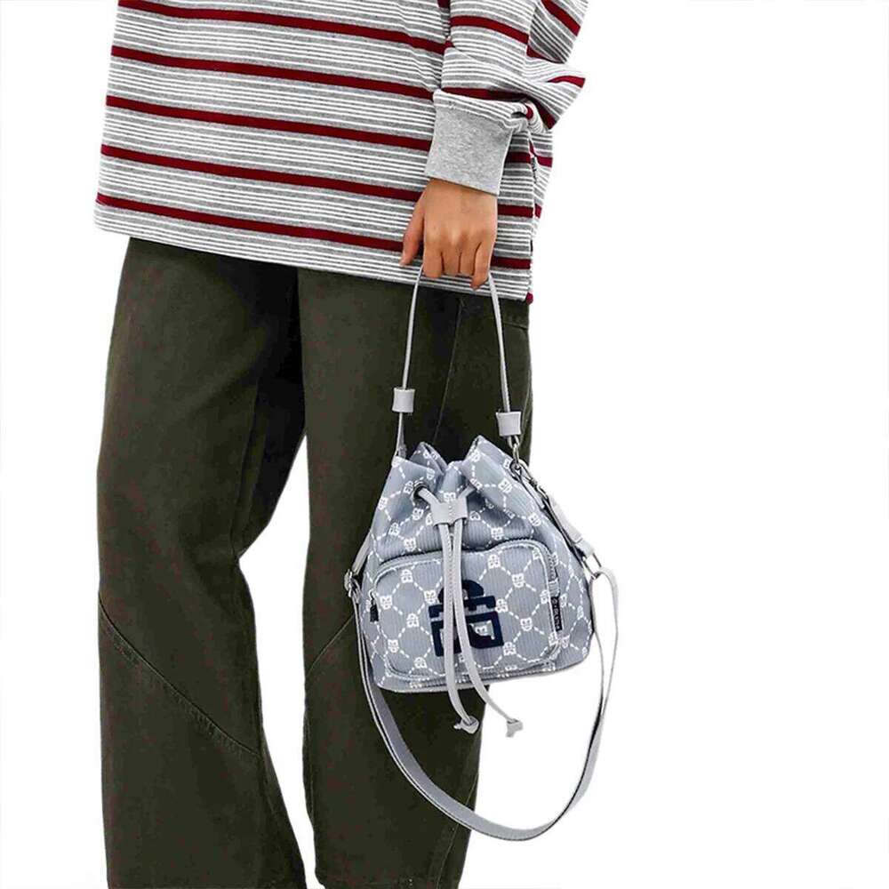 Women Casual Quilted Shoulder Solid Color Lightweight Large Capacity with Soft Drawstring Adjustable Strap Crossbody Bag