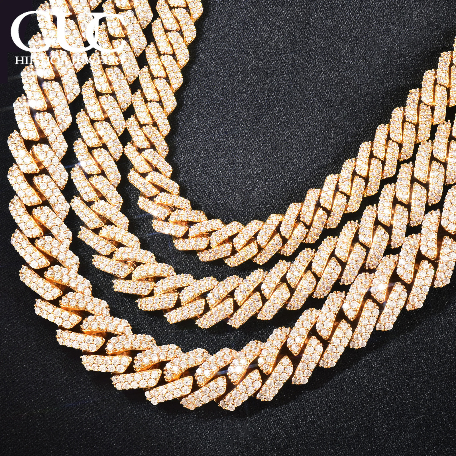 8mm 10mm 12mm Miami Cuban Chain Necklace For Men Women Iced Out Zircon Hip Hop Link Gold Silver Color Fashion Rock Jewelry 260612