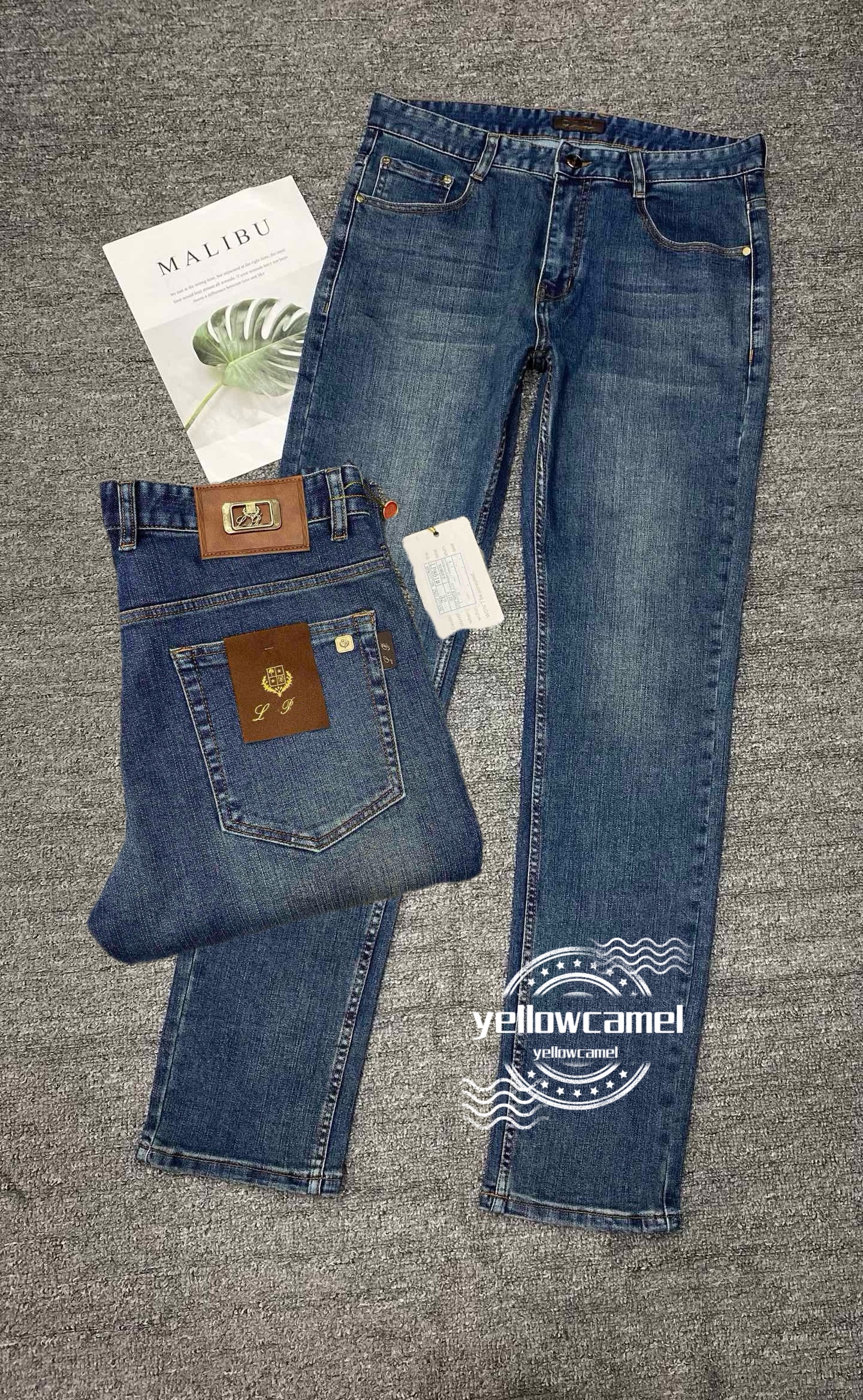 jeans for mens designer Men's jeans, blue jeans, thick jeans, straight tube slimming version, whitening retro style, simple and luxurious fashi