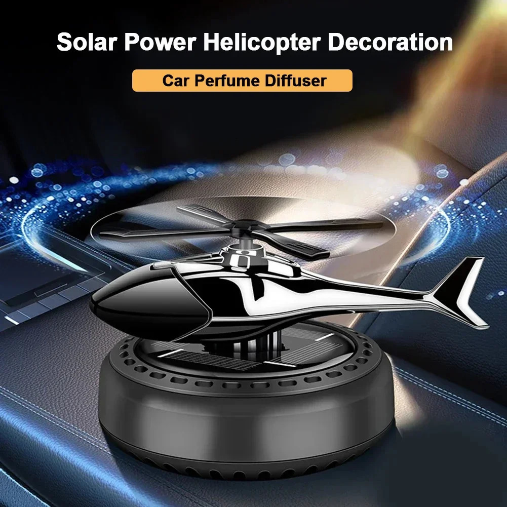 Helicopter Styling Solar Car air freshener Car Interior Decor Aroma Car accessories Propeller rotary perfume diffuser 260610