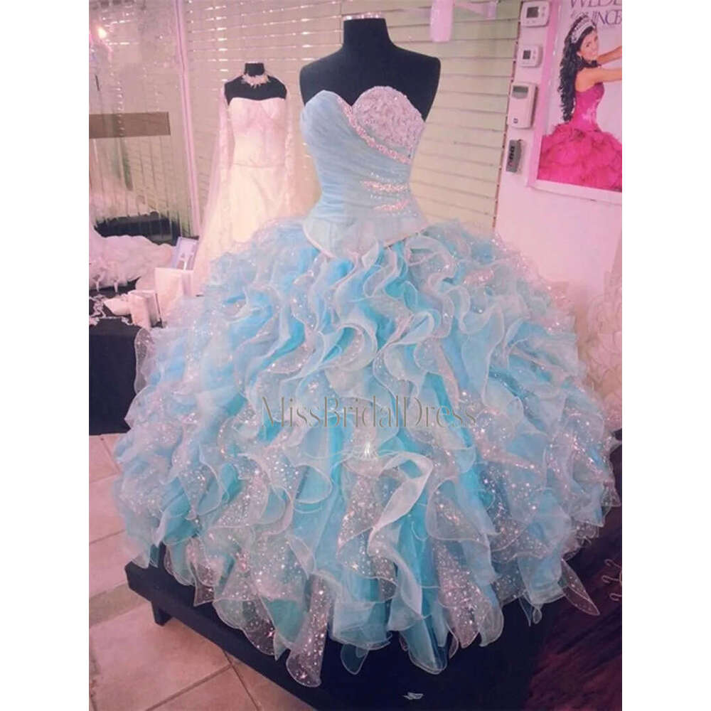 2018 Sexy Sweetheart Ball Gown Quinceanera Dresses Lace Up Floor Length Vestido De Festa Sweet 16 Dress Qc1224 Mb613