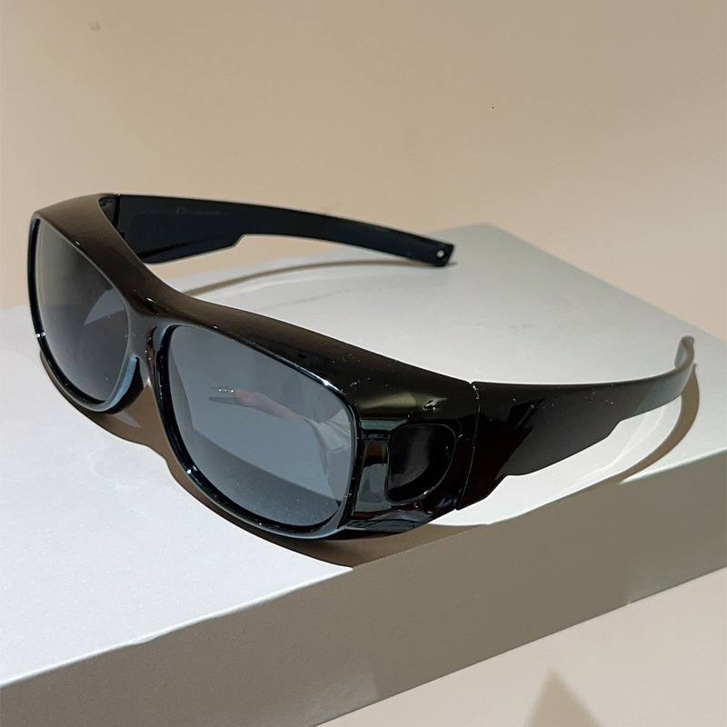 High quality Large Frame Sports Laser Protection Glasses Windproof Sandproof Cycling Goggles New Black Sunglasses for Men