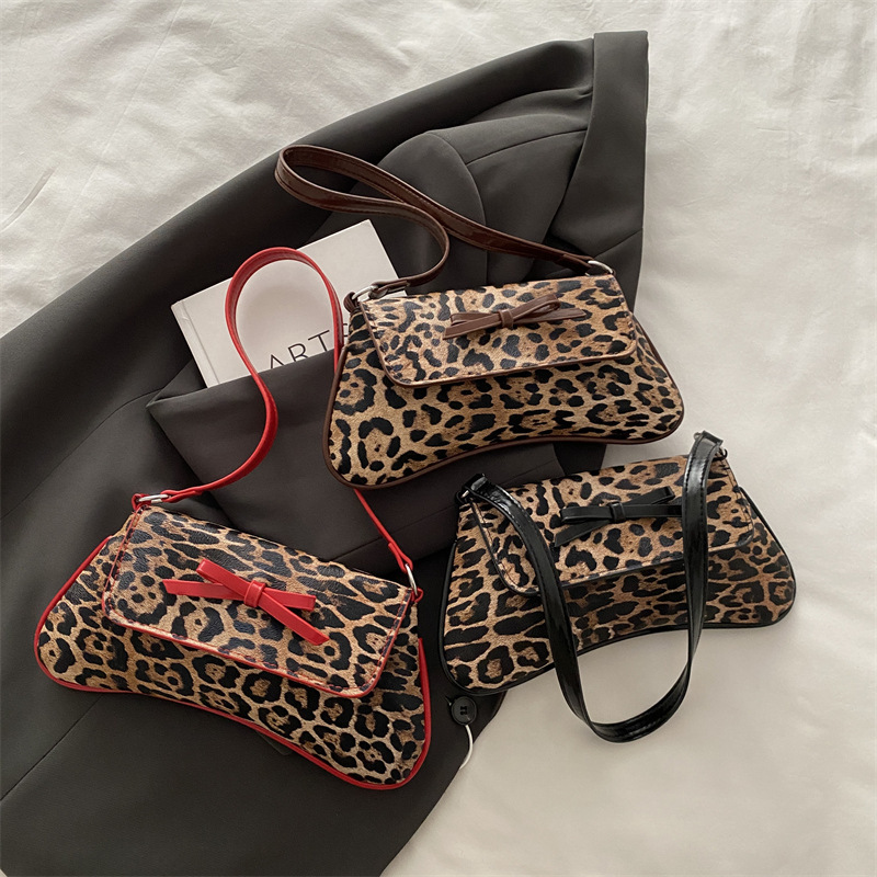 Spring New Korean Style Women's Handbag Niche Exquisite Leopard Print Women's Handbag Commuting Designer Bag With High-end Texture Single