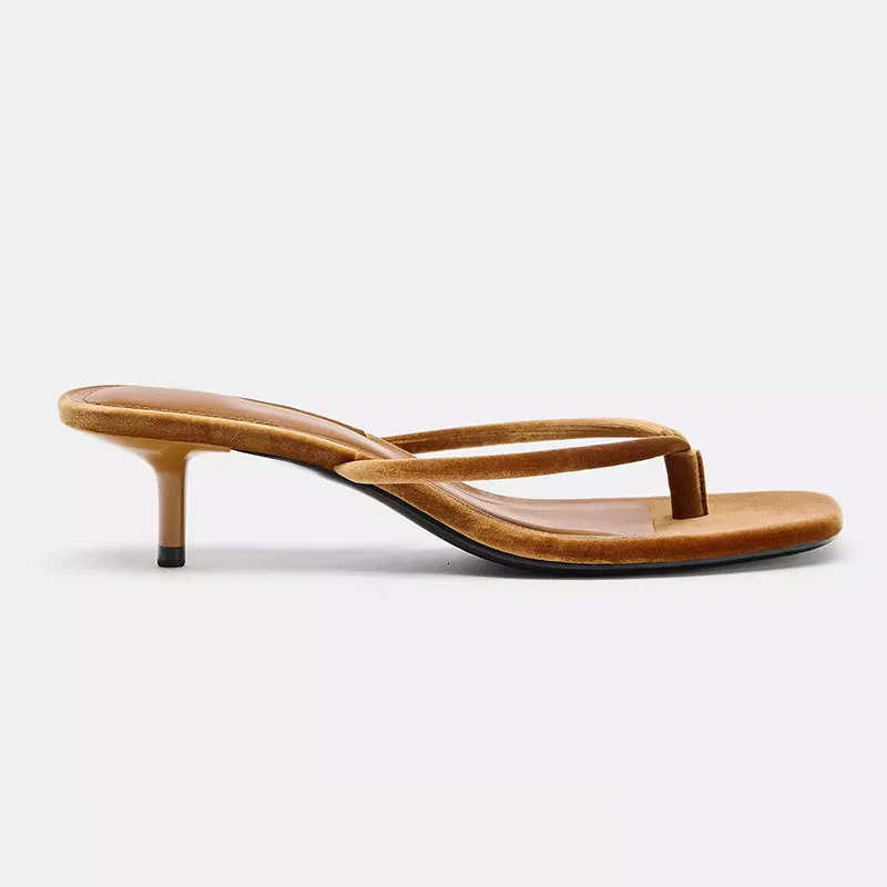 2026 Spring Summer Fashion Thin Low Heel Sandals Slides For Women Slippers Flip Flops Square Toe Ladies Sandal Slipper Shoes 260613