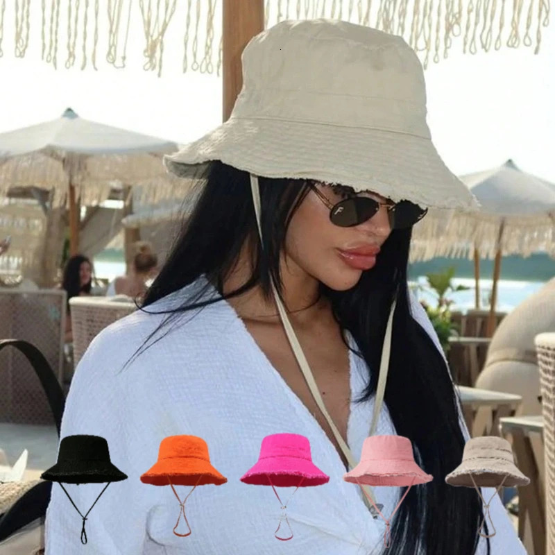 1pc Hairy Fisherman Hat Womens Summer Style Sun Shading Spring and Summer Travel Sun Hat Beach Sun Protection Hat for Tralve260610