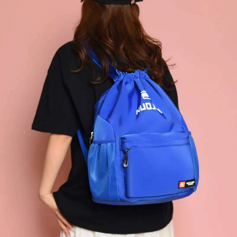 Large Capacity Oxford Cloth Drawstring Leisure Outdoor Travel Swimming Student Basketball Backpack