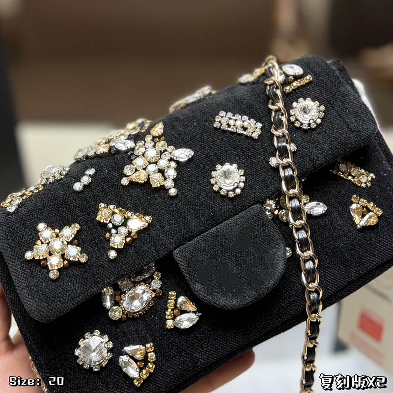 Cowboy Designer Womens Shoulder Bag Flip Classic Star Embroidery Diamond Gold Hardware Metal Diamond Matlasse Chain Luxury Handbag Crossbody Dinner