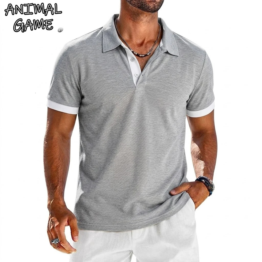 Summer Mens Short Sleeve Polo Shirt Lightweight Lapel Tshirts Breathable Sport for Men Sports Solid Streetwear Cool Top 260613