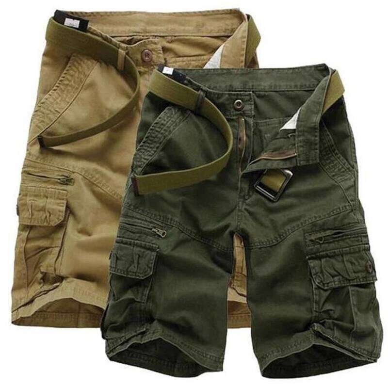 Men Casual Multi Pocket Cotton Summer Shorts bermuda masculina Mens Track Tactical Cargo Overalls Short Pants 26Y0613