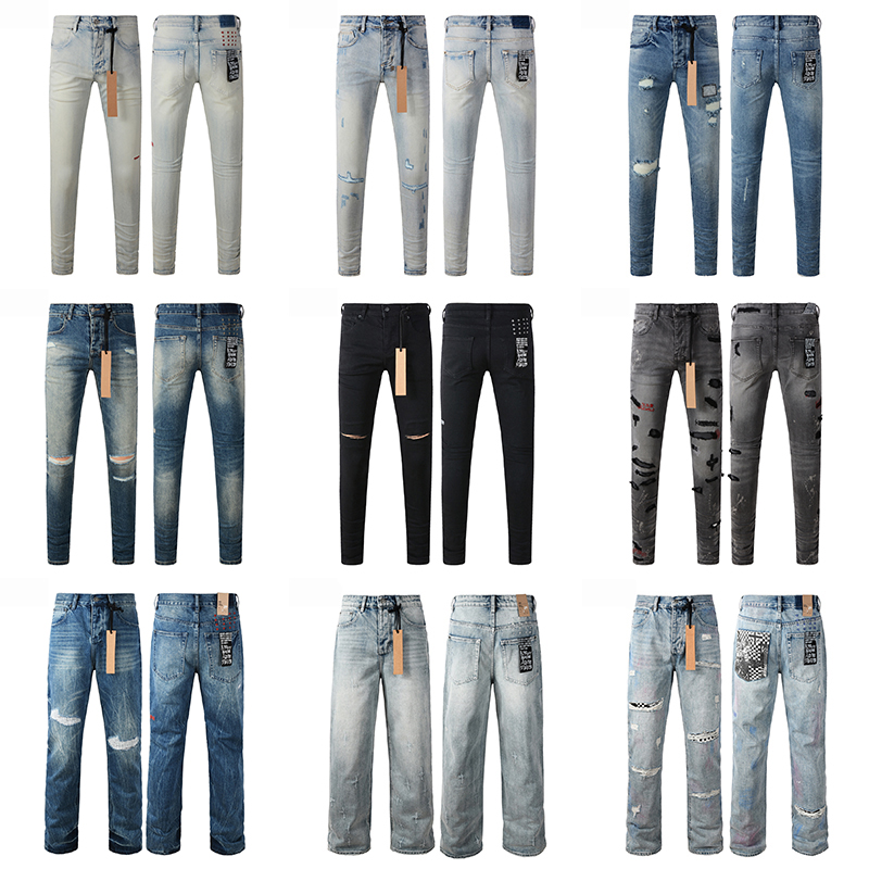 Ksubis Designer Jeans Mens Ripped Motorcycle Trousers Designers Fashion Wash Slim Fit Jeans Men Man High-Quality Rock Hip Hop Streetwear Hole Pants