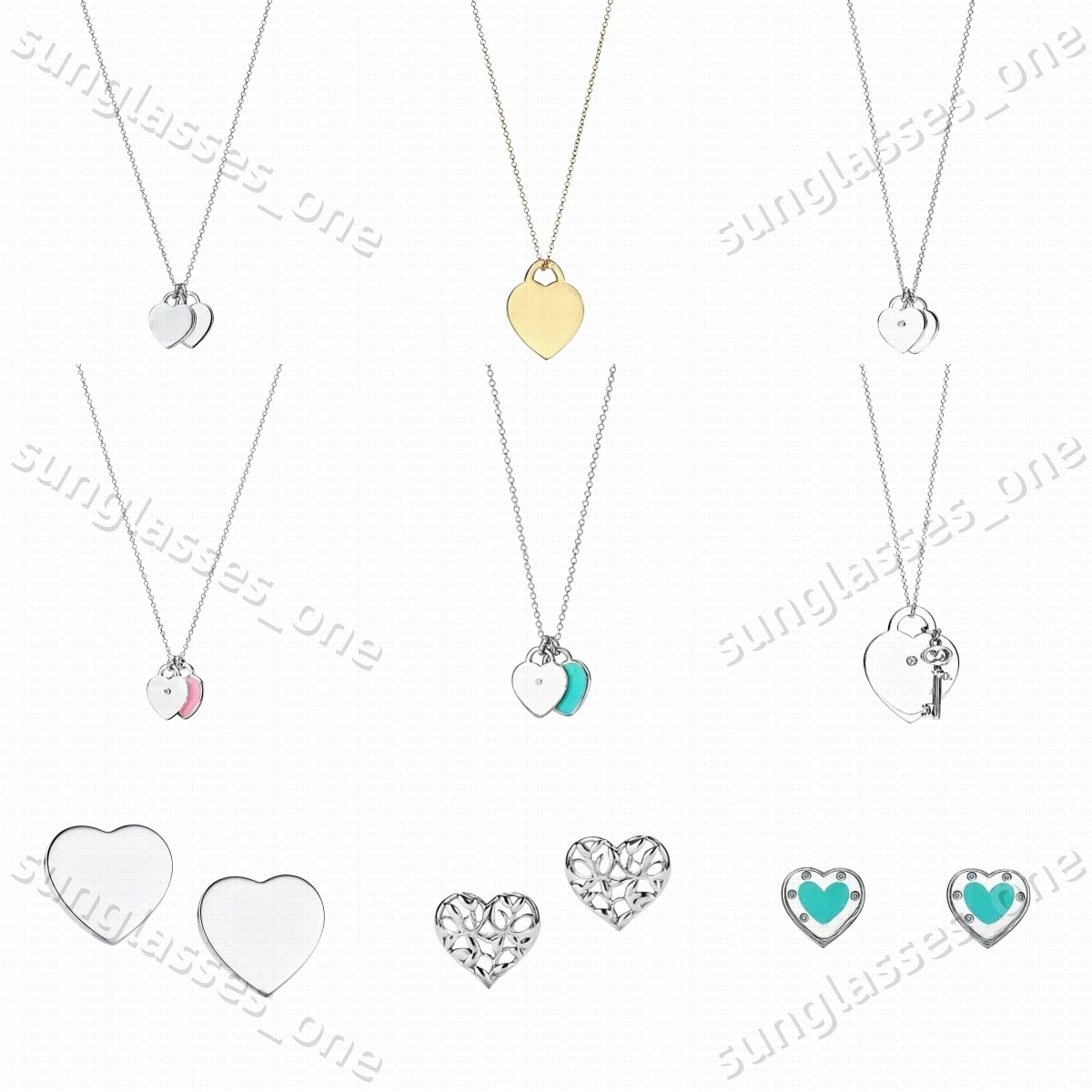 Love Heart-Shaped Necklaces Pendant New Designer For Gold Sier S Earringswedding Engagement Gifts Series Jewelry With Box 806 326 26ss