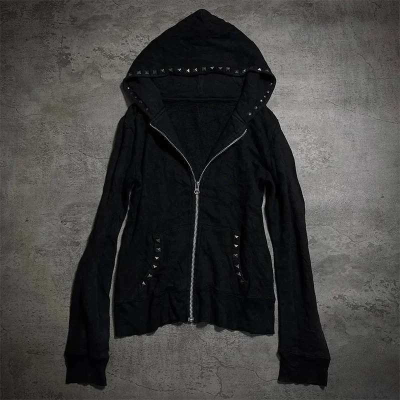 Streetwear Y2K Zip up hoodie Grunge Goth Aesthetics Graphic Print Retro Punk Clothes Oversized Hip Hop Zipper Hoodie sweatshirt 260613