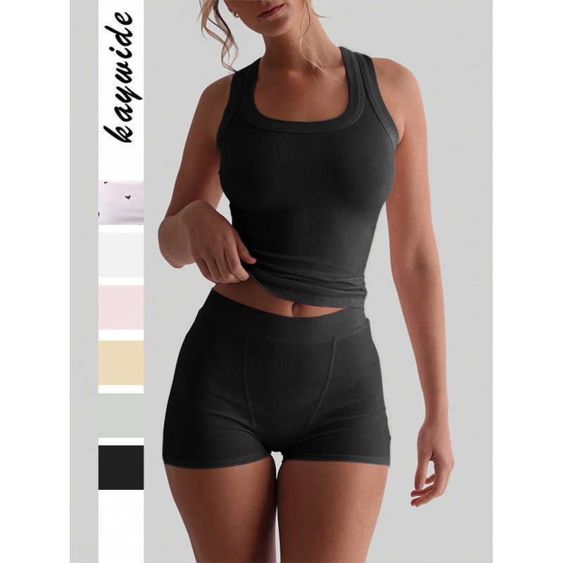 Sports Womens Yoga Style Camisole Summer Shorts Set Womens Clothing 2026 Spring Summer L260612