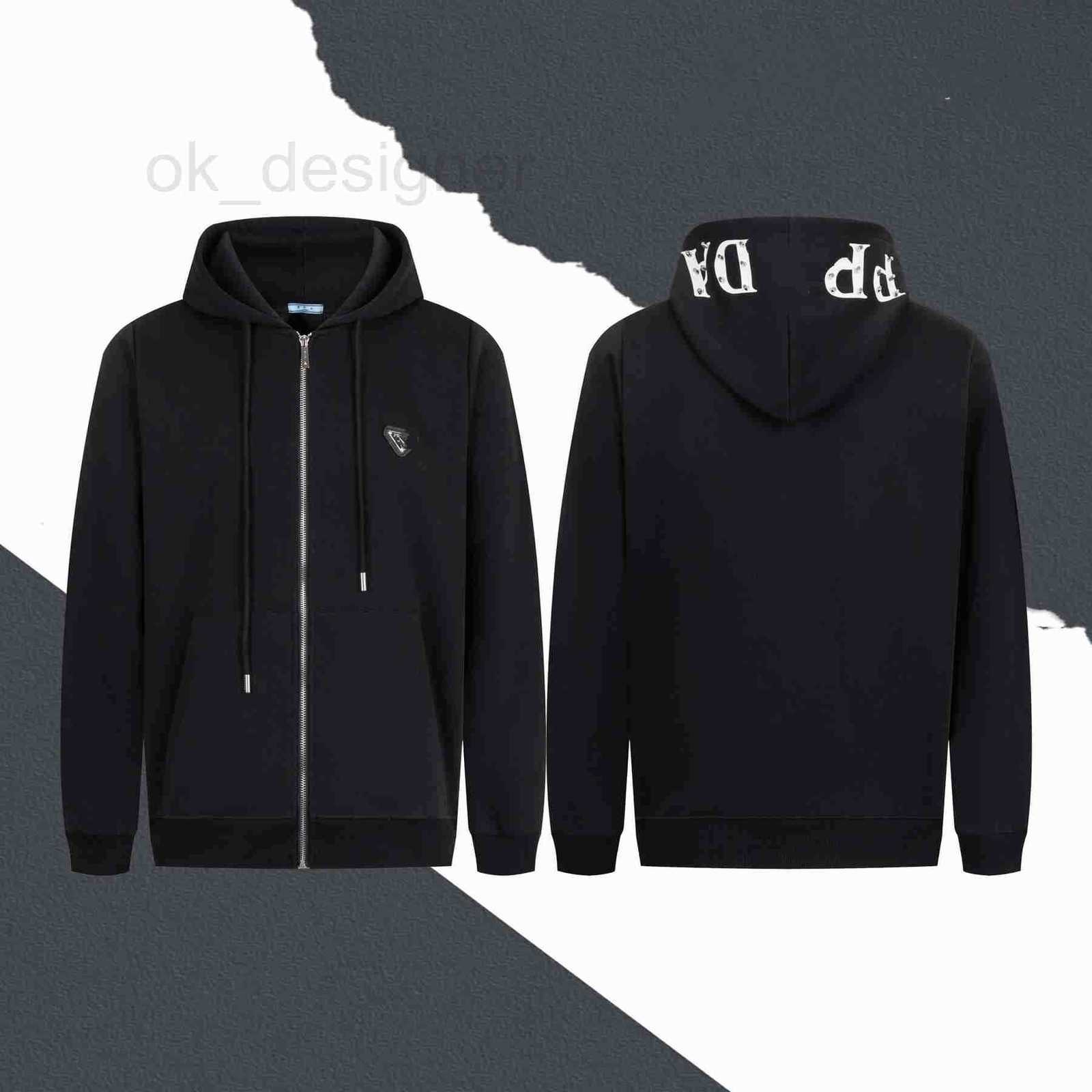 High Quality letter logo Zipper Hoodies Mens Womens Fashion Men Designer Stylist Cartoon Black White Hoodie Jackets Man Casual Sweatshirts Size S-XL