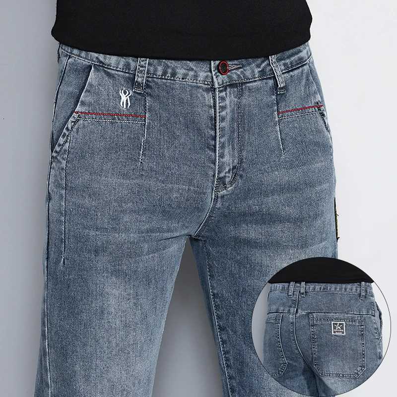 New Mens Jeans Slim Fit Stretch Straight Vintage Trendy Denim Pants Korean Washed Soft Versatile Fashion Trousers Streetwear T260410