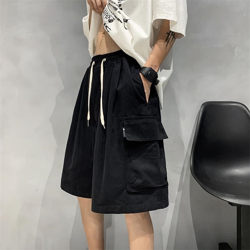 Mens Cargo Shorts Summer Army Green Cotton Men Loose MultiPocket Casual Trousers Clothing Y2k 260612