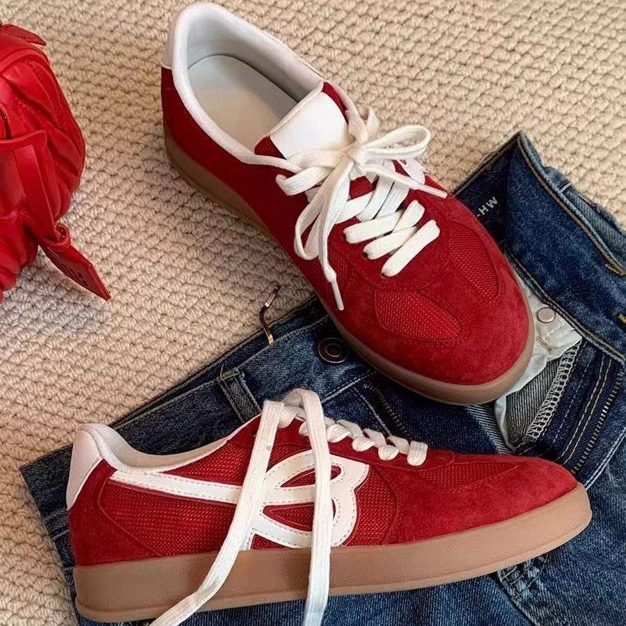 Designer Shoes Retro Red Women New Thick-Soled Forrest Gump Shoes Casual Sports Sneakers