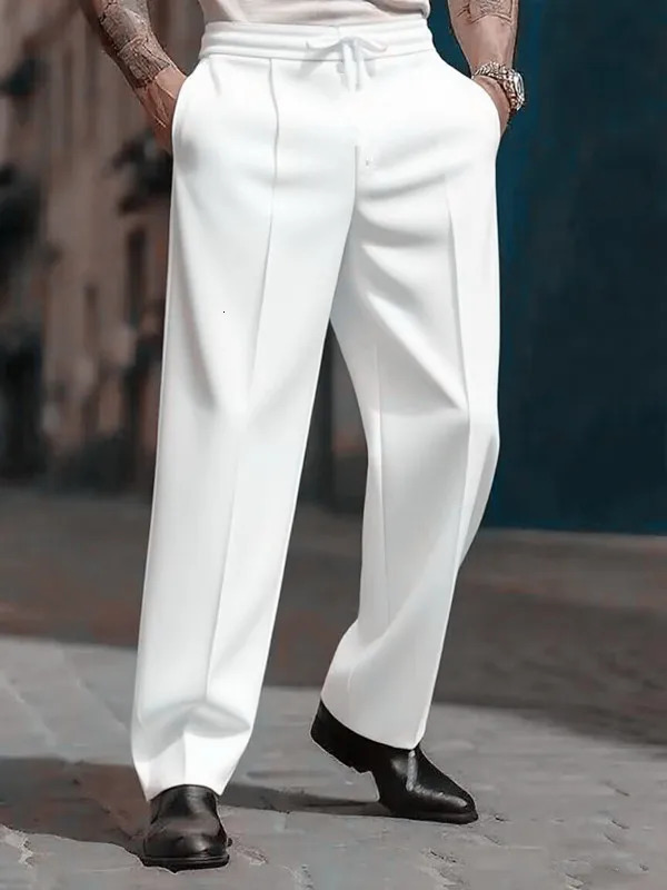 selling Spring and Autumn mens fashionable casual solid color pants loose tight rope straight leg pants 260612
