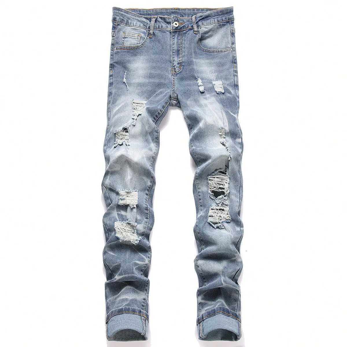 Fashion Mens Jeans Pants Stretch Blue Skinny Jeans For Men Casual Slim Fit Denim Pants Korean Style Male Trousers Jeans T260410