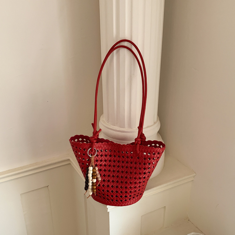 2026 Designer Large-capacity Woven Tote Bag For Women, Summer New Model, Luxury Niche, Super Popular, High-quality Commuter Shoulder Bag
