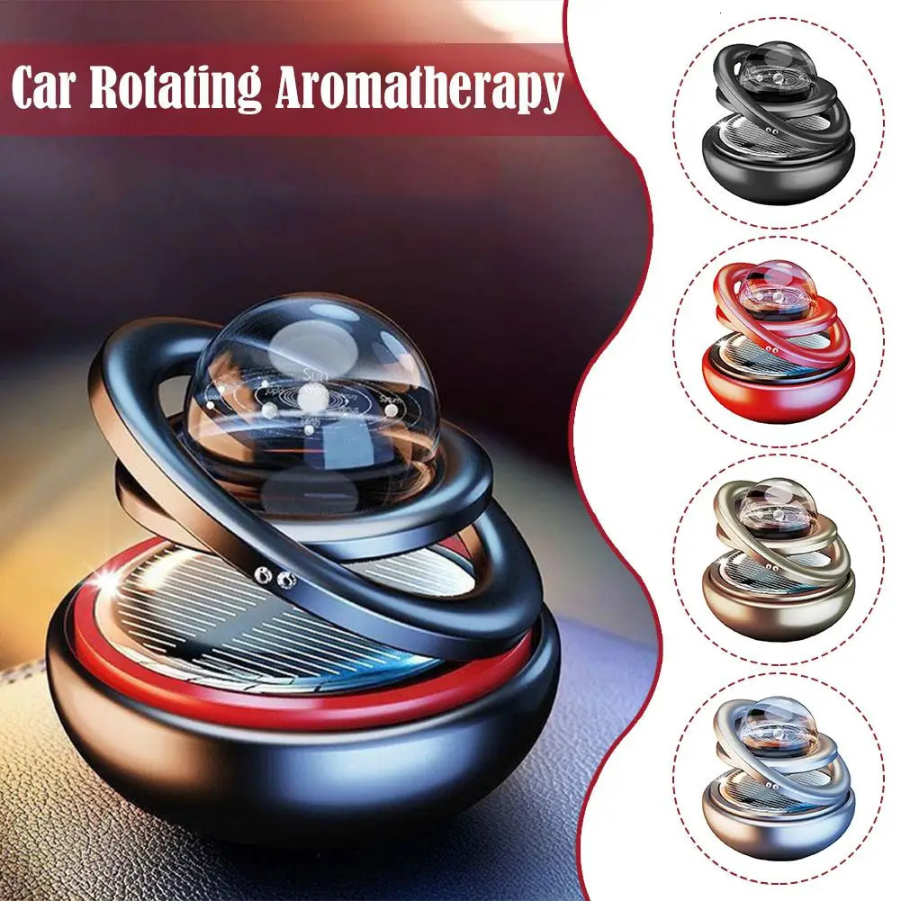 Solar Power Car Perfume Car Air Freshener Solar Ornaments Rotating Aroma Perfume Ornaments Creative Car Diffuser 260610