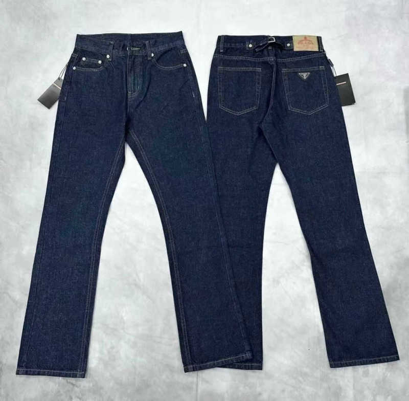 Designer Mens blue Jeans Denim Cotton Letter Pants Broken Hole Fashion Straight Retro Motorcycle Biker Jean High Quality Stretch Slim Fit 82SS