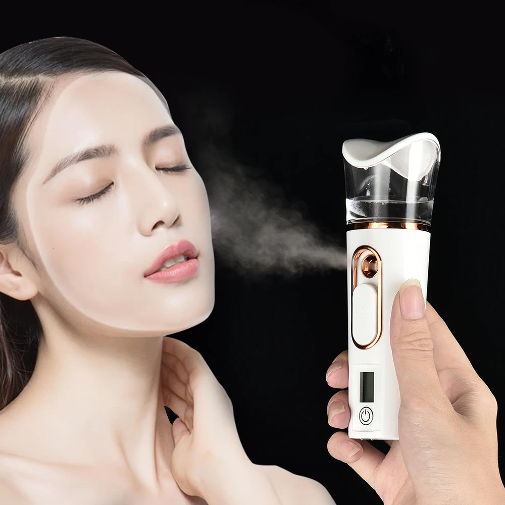 Mist Sprayer Handheld Nano Beauty Instrument Mini Hydrating Humidifier Skin Care LED Display Portable Facial Steamer Nebulizer 260612