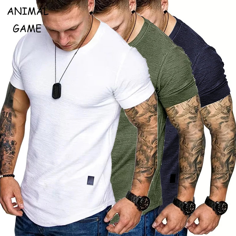 Mens Short Sleeve T-Shirts Crew Neck Casual Shirt Summer Basic Lightweight Fashion Active T Shirts Sports Running Shirt 260612