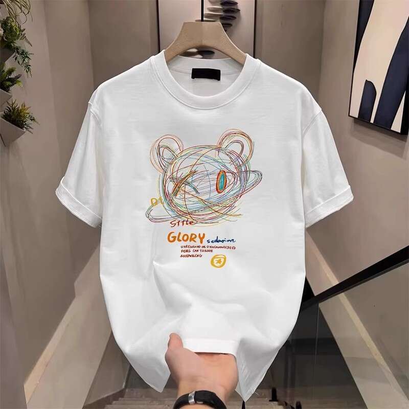 Men'S Vintage Animal Print T-Shirt Men'S Retro American Style T-Shirt For Daily Wear Trendy Ins Summer New Fashionable Unisex Crew Neck Te