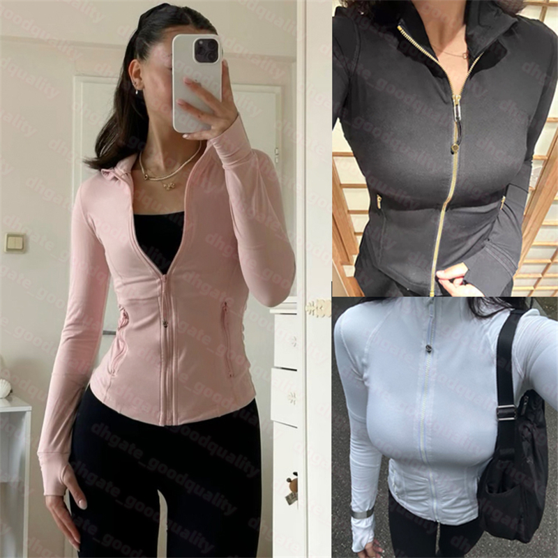 Womens set Yoga long clothes sleeves Jacket Outfit Solid Color Nude Sports Shaping Waist Fitness Jogging Sportswear Zipper Jacket For Lady Gym Leggi