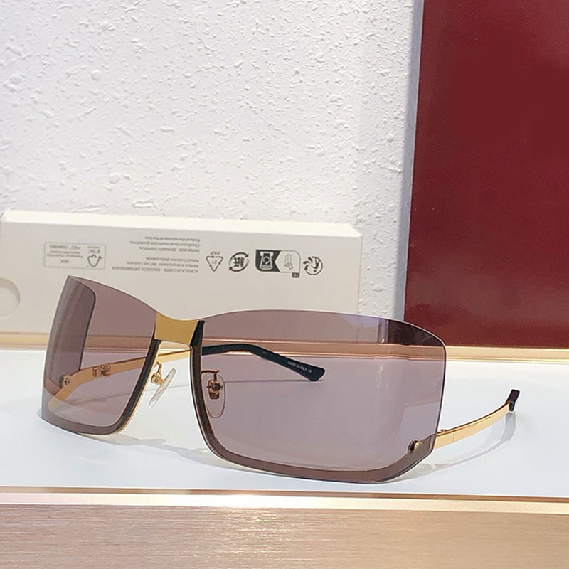 1713S Designers oversized rectangular Sun Glasses womens fashionable half frame glasses metal eyelets summer new outdoor travel sunglasses with box