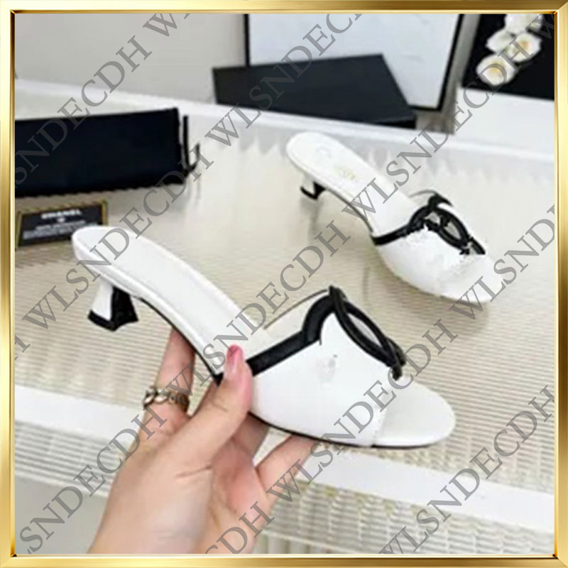 designer Slippers heels womens luxury Letters Slippers sandals leather slippers slides summer beach sandal top quality fashion shoes size 35-41
