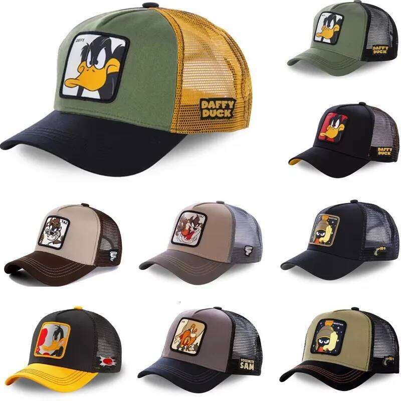 High Quality Brand Anime Cartoon Snapback Cotton Baseball Cap Men Women Hip Hop Dad Mesh Trucker Hat 26Y0613