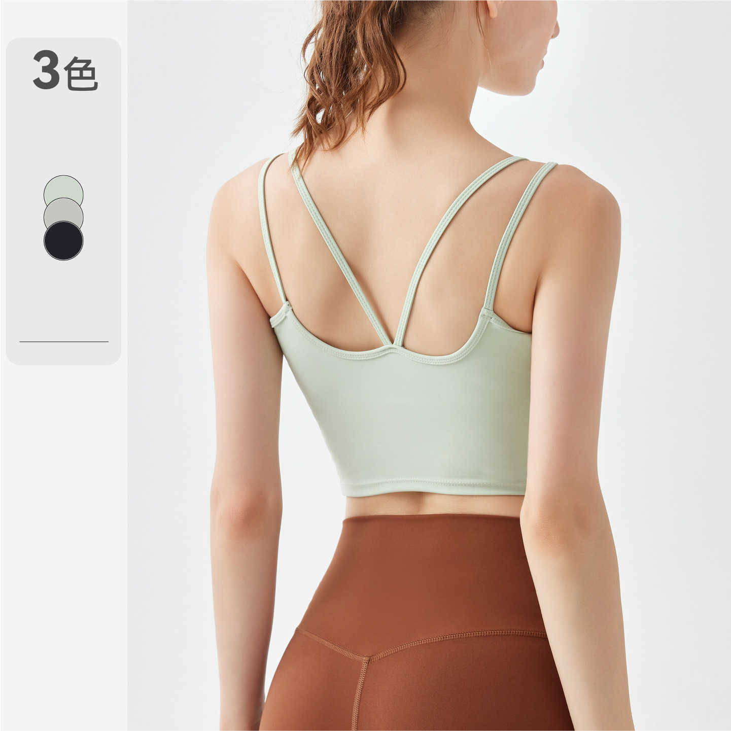 sports Womens bra yoga bra with integrated fixed chest pads comfortable and seamless suitable for wearing as a tank top or outerwear for fitness L26