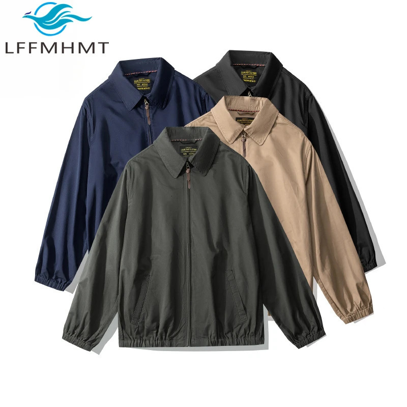 4606 High Quality America Style Classical Vintage Jacket for Men Winter Fall Fashion Solid Color Zip Up Comfortable Trendy Coats 260612