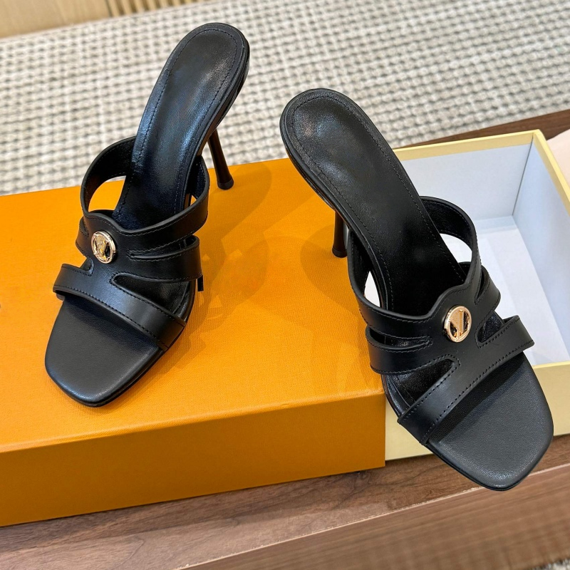 6AM liv Crocodile leather Summer Womens High heel sandal Designer slipper Pink Black Mule sandale Pumps Luxury Stiletto Kitten slides wed Gladiator